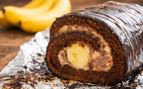 Banános pudingos tekercs