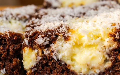 Kakaós-kókuszos kevert süti