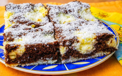 Kakaós-kókuszos kevert süti