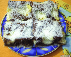 Kakaós-kókuszos kevert süti