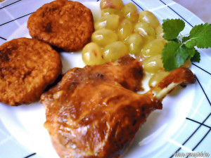 Mustos-boros kacsasült szőlőmártással