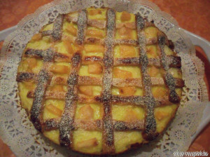 Barackos-pudingos pite