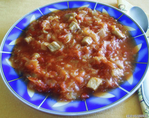 Húsos paradicsomos káposzta