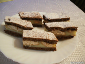 Pudingos tejfölös süti kép