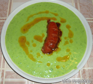 Zöldborsófőzelék pürésítve kép