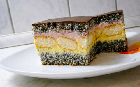 Mákos-citromos szelet