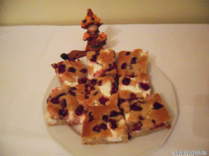 Túrós-meggyes süti