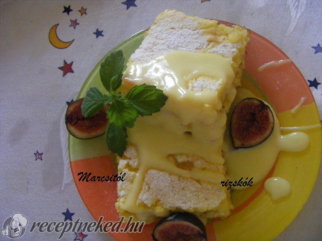 Rizskoch fügével és vanília mártással