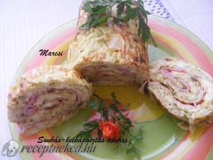 Sonkás, kelkáposztás tekercs kép