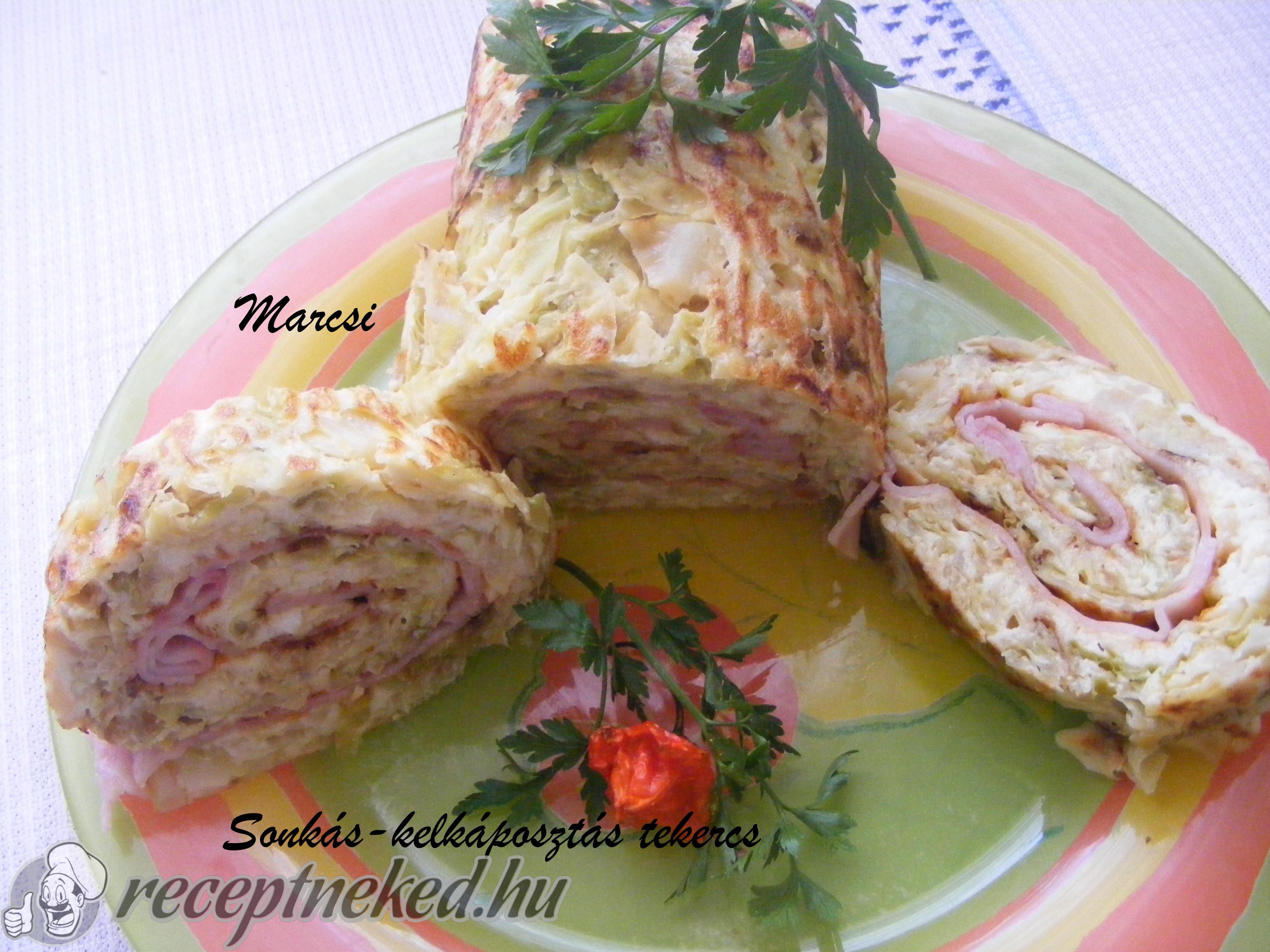 Sonkás, kelkáposztás tekercs kép