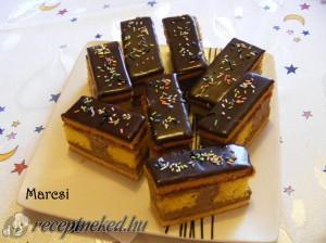 Csíkos mézes szelet