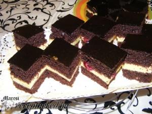 Meggyes csokis kocka