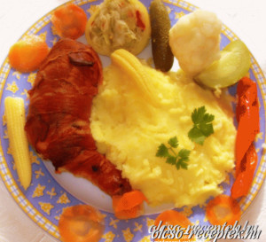 Fekete erdő sonkában sült csirkecomb