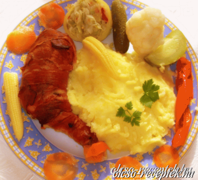 Fekete erdő sonkában sült csirkecomb