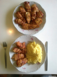 Fokhagymás baconos csirkemell kép