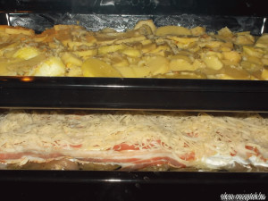 Sült csirkemell tepsis krumplival