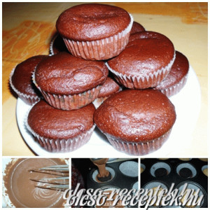 Keksszel töltött muffin