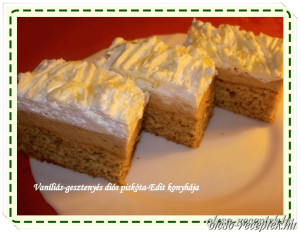 Vaníliás gesztenyés diós piskóta