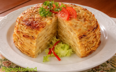 Burgonyás rakott palacsinta