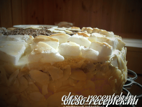 Madártej torta kép