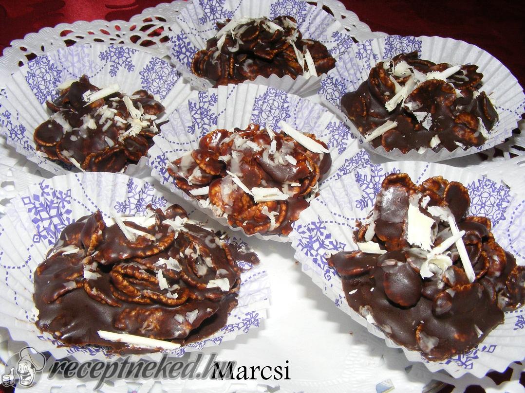 Ropogós csemege fehér csokival