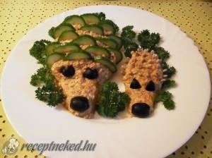 Sündisznó alakú tepertőkrém kép