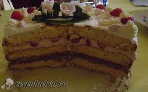 Epres csokis, tejszínes torta