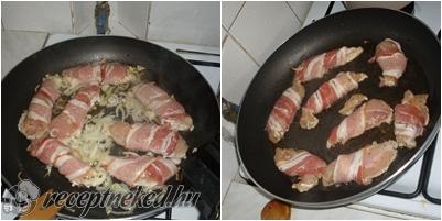 Baconbe tekert fűszeres csirkemell
