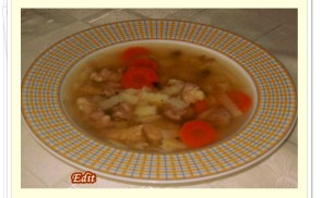 Sertésragu leves szárított vargányával