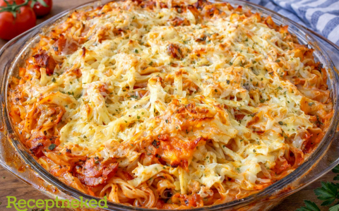 Virslis-paradicsomos tészta