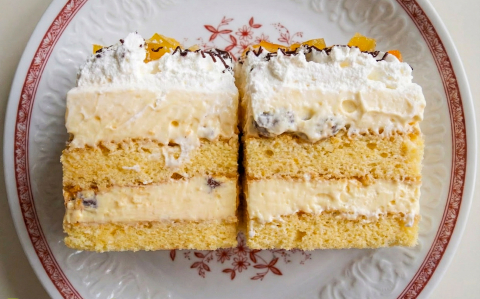 Narancsos oroszkrém szelet