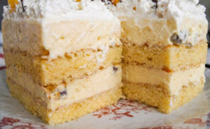 Narancsos oroszkrém szelet