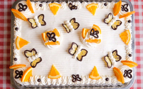 Narancsos oroszkrém szelet