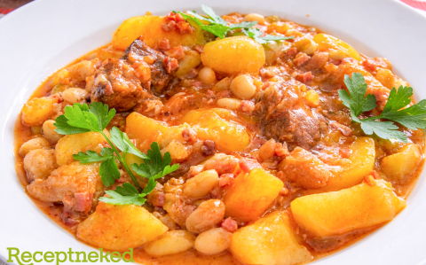 Babfőzelék krumplival