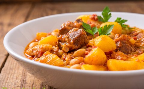 Babfőzelék krumplival