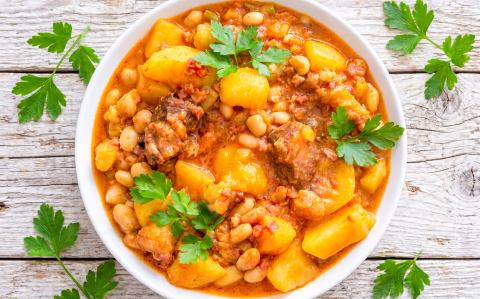 Babfőzelék krumplival