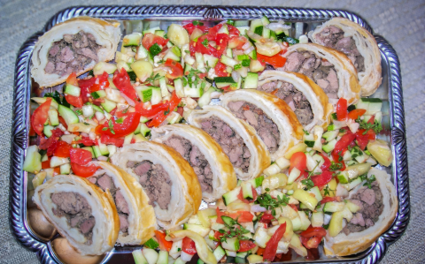 Csirkemájas rolád recept fotóval Csirkemájas rolád