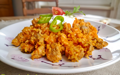 Húsos rizses káposzta