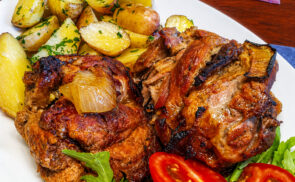 Római tálban sült sörös csülök