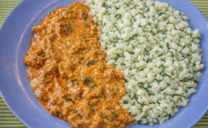 Gombapaprikás kapros-túrós galuskával