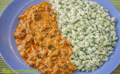 Gombapaprikás kapros-túrós galuskával