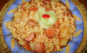 Nokedlis paprikás burgonya