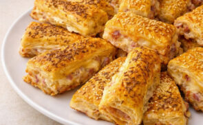 Sajtos, baconos stangli