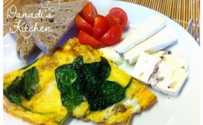 Sajtos-spenótos omlett