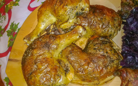 Gombával, májjal töltött csirkecomb