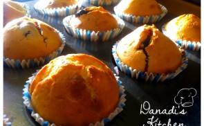 Málnás-csokis-banános muffin