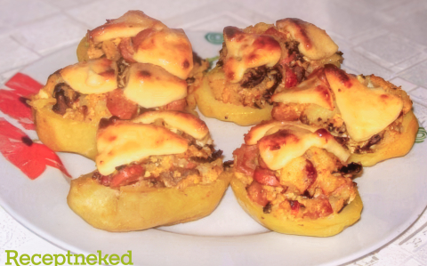 Töltött burgonya csónakok