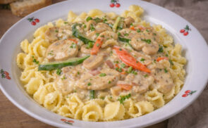 Tejszínes zöldséges ragu