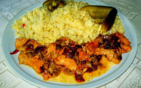 Gombás hús
