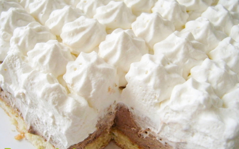 Csokoládés madártejszelet